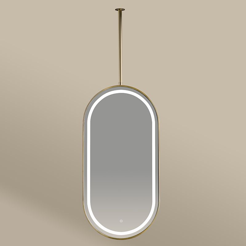 Chatelet 2 Miroir Fix.Plafond 50X100 Led Dore Mat 