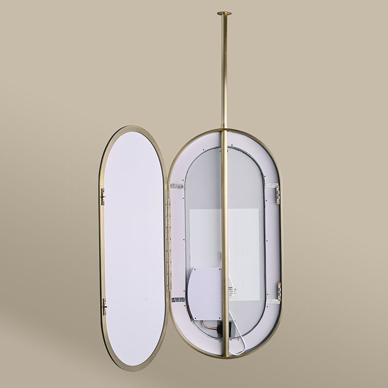 Chatelet 2 Miroir Fix.Plafond 50X100 Led Dore Mat 