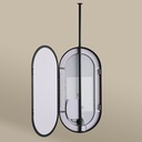 Chatelet 2 Miroir Fix.Plafond 50X100 Led Noir Mat 