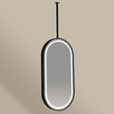 Chatelet 2 Miroir Fix.Plafond 50X100 Led Noir Mat 