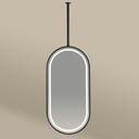 Chatelet 2 Miroir Fix.Plafond 50X100 Led Noir Mat 