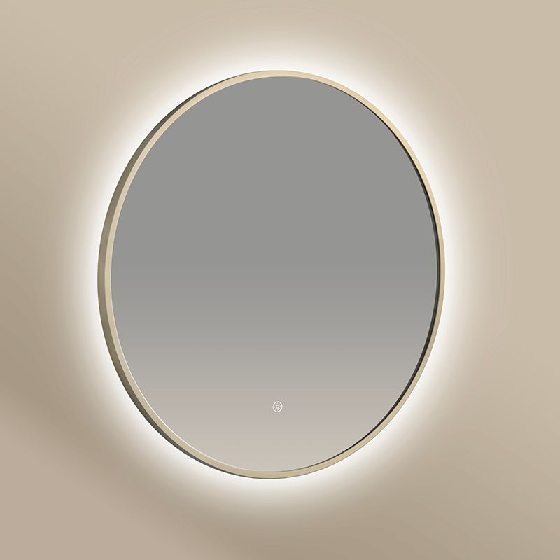 Chatelet Miroir Rond Diam50 Led+Anti-Buee Dore Mat