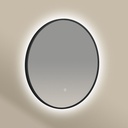 Chatelet Miroir Rond Diam50 Led+Anti-Buee Noir Mat