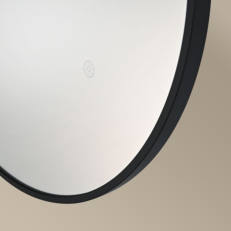 Chatelet Miroir Rond Diam50 Led+Anti-Buee Noir Mat