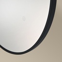Chatelet Miroir Rond Diam50 Led+Anti-Buee Noir Mat