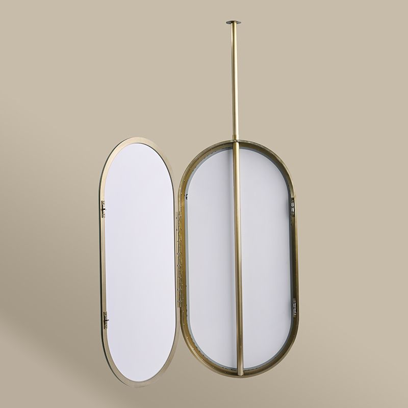 Miroir suspendu 50X100  Dore Mat  Chatelet 2