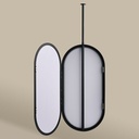 Chatelet 2 Miroir Fix.Plafond 50X100  Noir Mat 