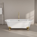 Baignoire îlot rétro en fonte blanche, 170x77 cm, London