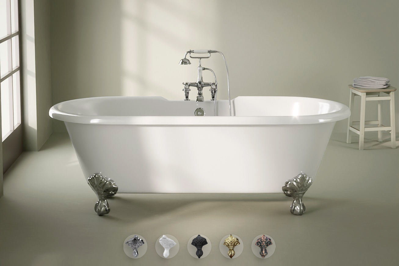 Baignoire îlot en fonte, 170x77 cm, Liverpool