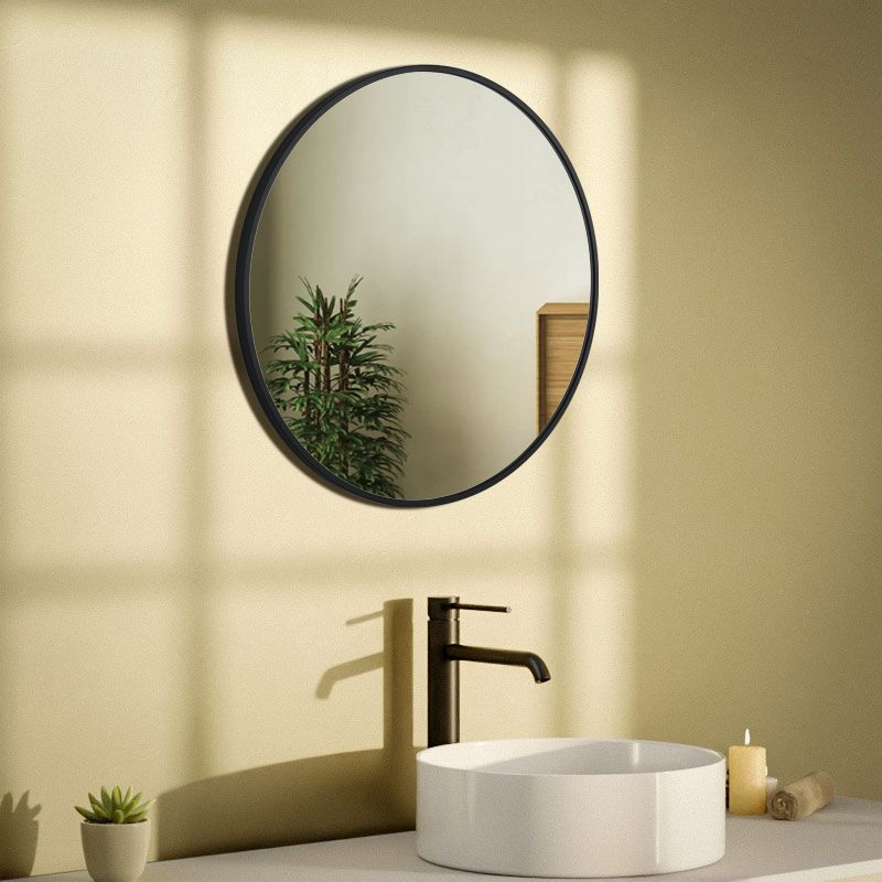 Chatelet Miroir Rond Diam50 Noir Mat
