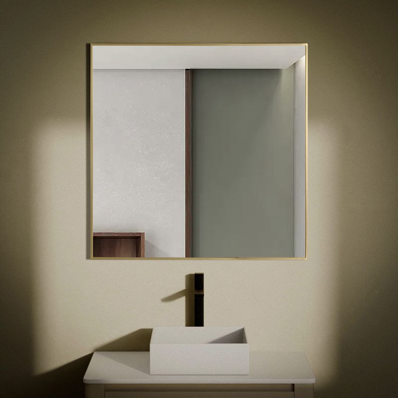 Chatelet Miroir Carre 80X80 Dore Mat