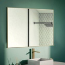Chatelet Miroir Rectangulaire 120X80 Dore Mat