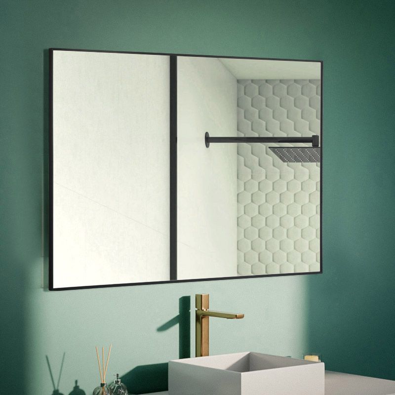 Chatelet Miroir Rectangulaire 120X80 Noir Mat