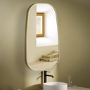 Elipse Miroir Rectangulaire 60X80 Dore Mat