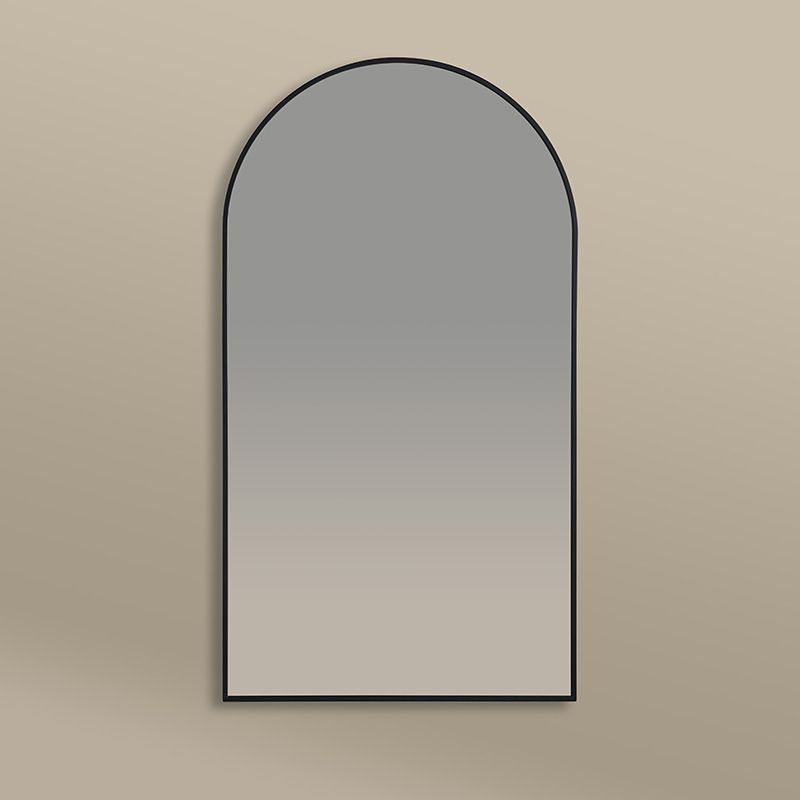 Miroir Demi-Lune 55X100 Noir Mat Chatelet