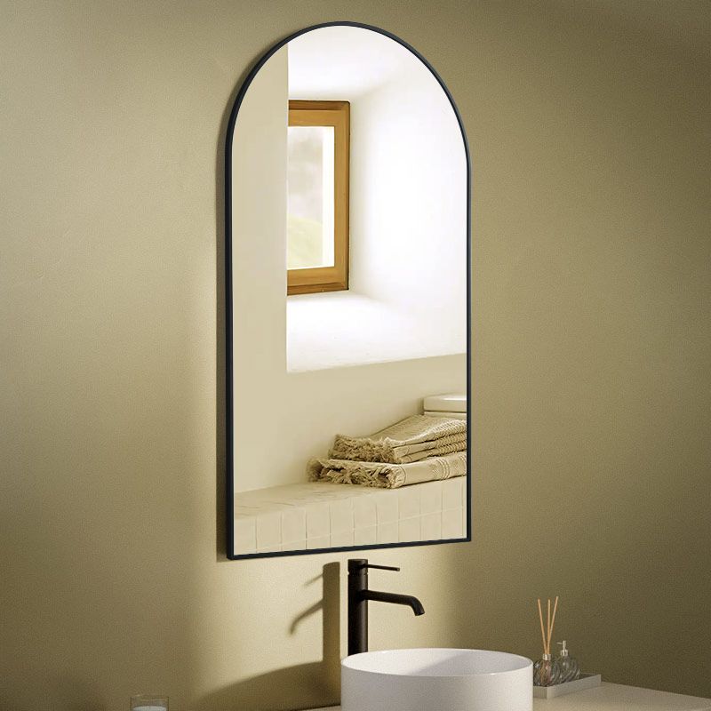 Miroir Demi-Lune 55X100 Noir Mat Chatelet