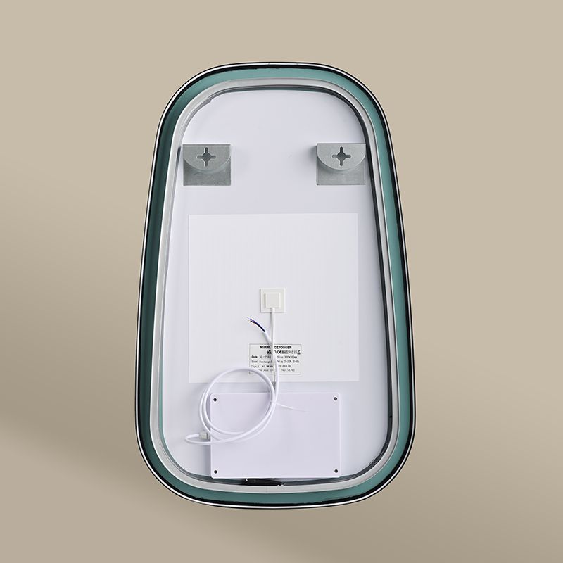 Elipse Miroir Rect.50X80 Led+Anti-Buee Noir Mat