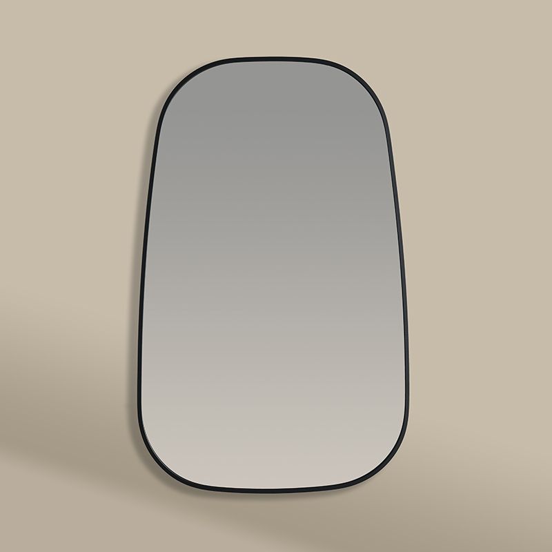 Elipse Miroir Rectangulaire 50X80 Noir Mat
