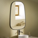 Elipse Miroir Rectangulaire 50X80 Noir Mat