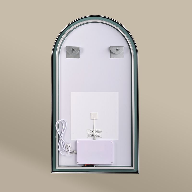 Chatelet Miroir demi Lune 55X100Led+Anti-Buee Noir Mat