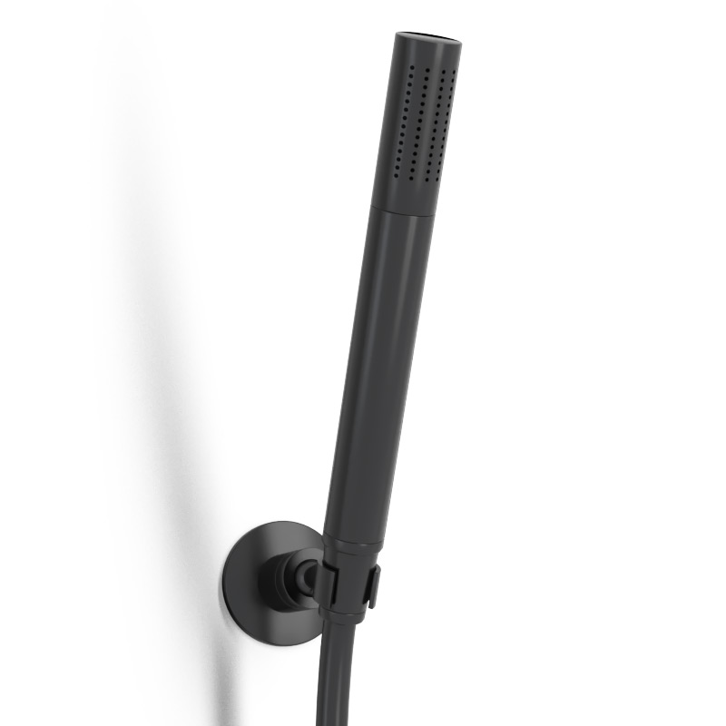 Douchette à main avec support et flexible, noir satiné, Century