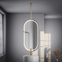 Chatelet 2 Miroir Fix.Plafond 50X100 Led Dore Mat 
