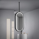 Chatelet 2 Miroir Fix.Plafond 50X100 Led Noir Mat 