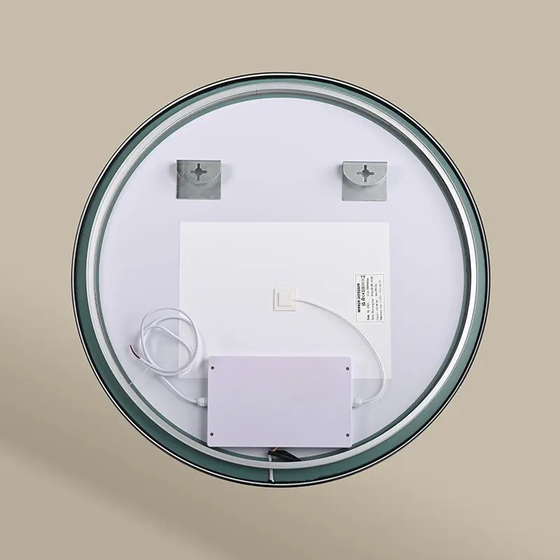 Miroir Rond 80cm rétroéclairage Led et Anti-Buée Doré Mat, Chatelet