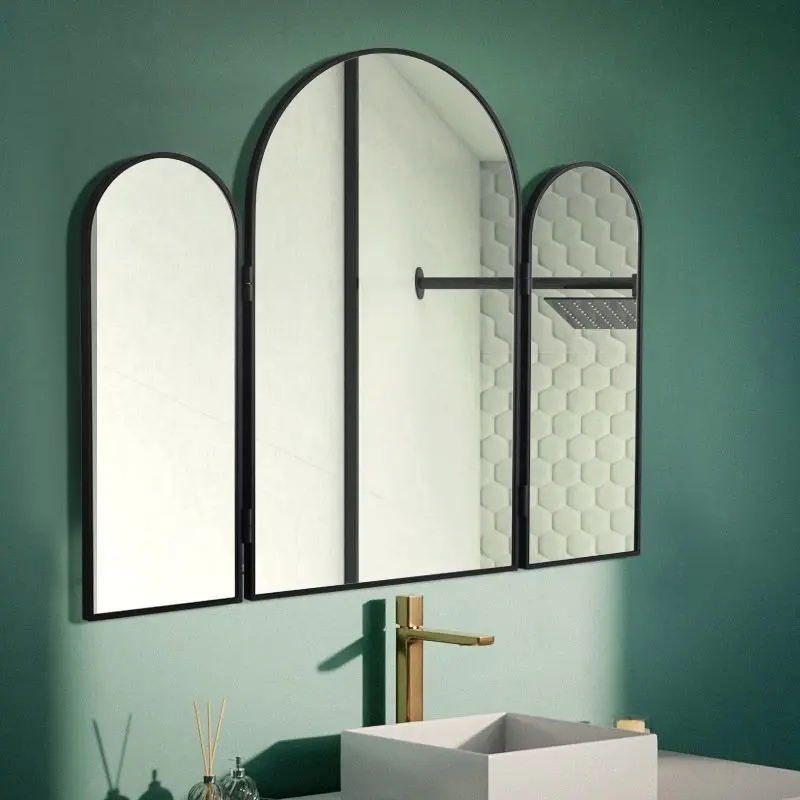 Miroir Triptyque 94X76 Noir mat, Châtelet 