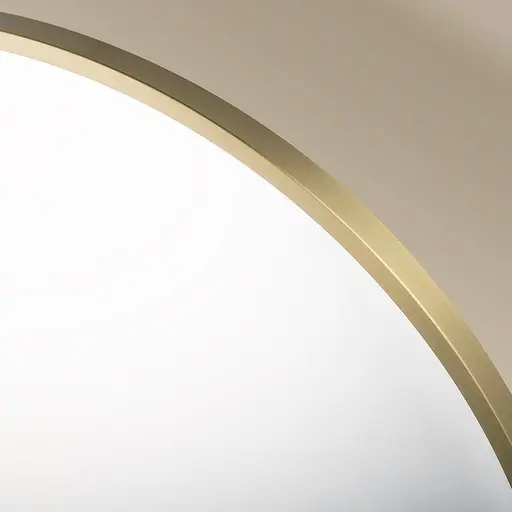 Miroir Rond 60cm Led+Anti-Buée Dore Mat, Chatelet .webp