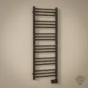Sèche-Serviettes électrique, 120x50 cm, 500W, Noir Mat, Châtelet
