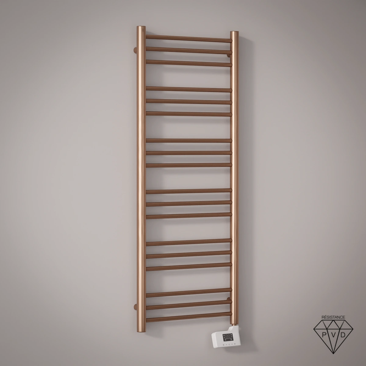 Sèche-Serviettes électrique, 120x50 cm, 500W, Doré Rose brossé, Châtelet