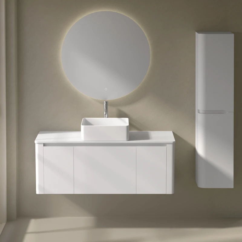 Meuble suspendu, blanc mat 120 cm, Panthéon
