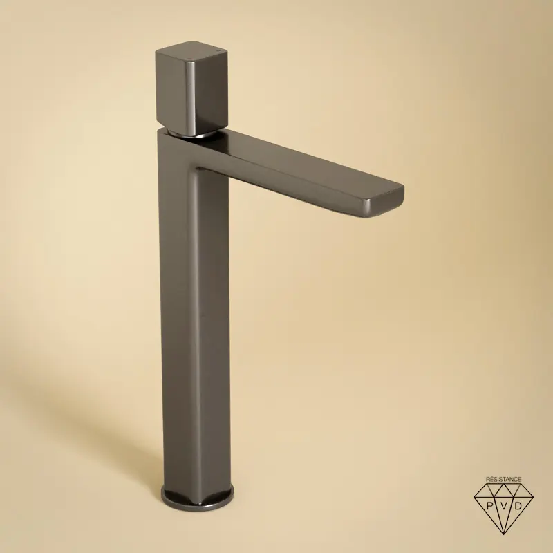 Deauville, Mitigeur Lavabo Haut Gun Métal Brossé