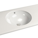 Vasque à encastrer par dessous Ø43 cm ronde céramique, Asako