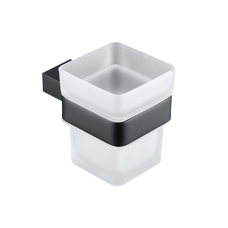 Porte-verre, Noir mat, Qube