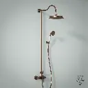 Colonne de douche avec mitigeur thermostatique, traitée cuivre, Liberty