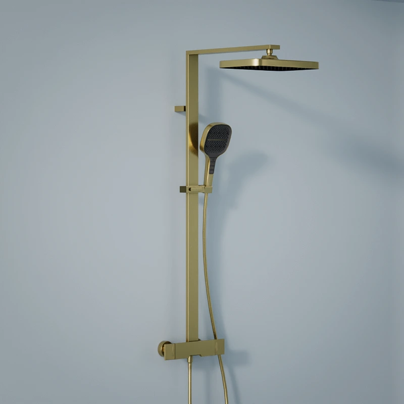 Colonne de douche avec mitigeur mécanique, doré mat, Slim, Concorde