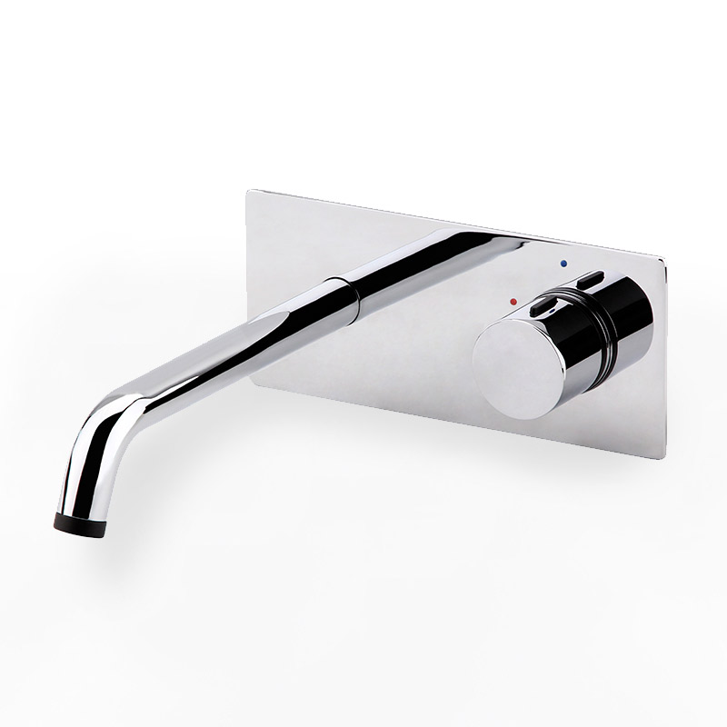 Robinet mitigeur lavabo progressif mural finition chromée, Olip