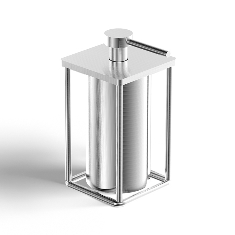 Distributeur de savon à poser - Chromé brossé - Infinity elegance