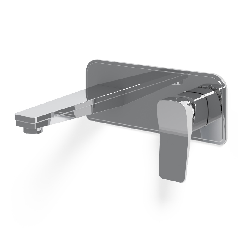 Robinet mitigeur lavabo mural chromé, Hix