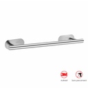 Porte-serviette, inox brossé, adhésif Sansvis