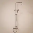 Colonne de douche avec mitigeur mécanique, inox brossé, Steel