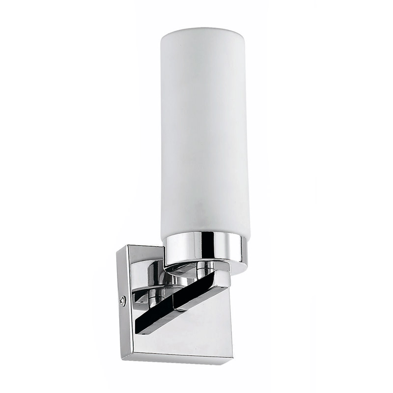 Applique murale salle de bain 22 cm chromée, Tube