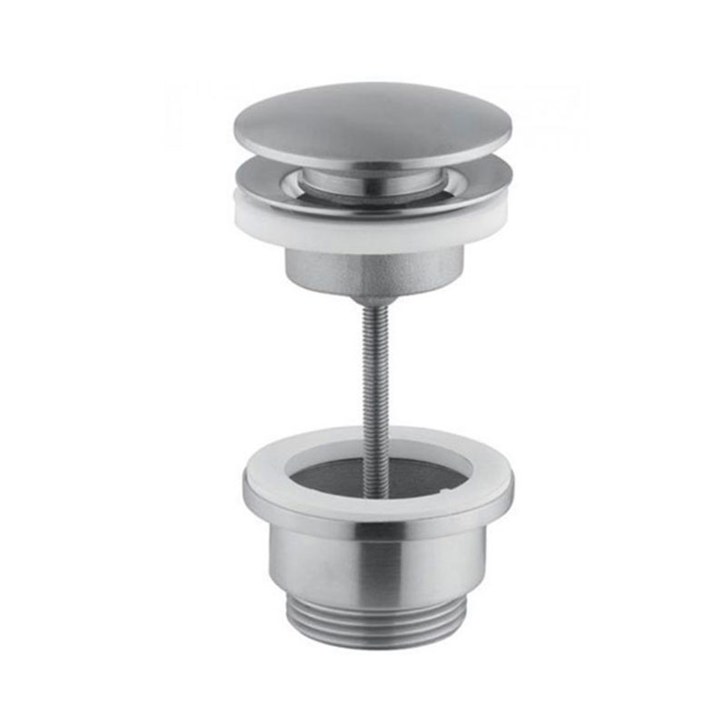 Bonde lavabo clic-clac ou fixe universelle en laiton finition chromé brossé