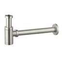 Siphon en inox, finition chromé brossé