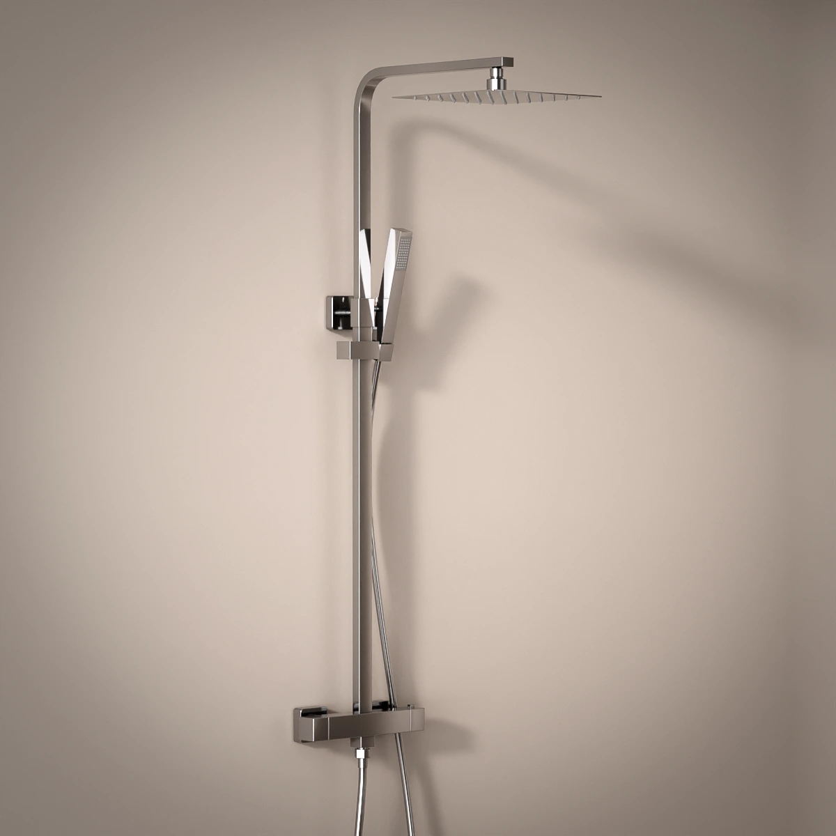 Colonne de douche avec mitigeur thermostatique, chrome, Tuileries II