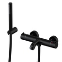 Mitigeur thermostatique bain-douche, noir brossé, Châtelet