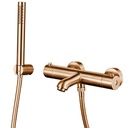 Mitigeur thermostatique bain-douche, doré rose brossé, Châtelet