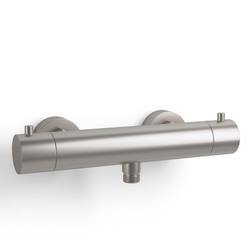 Robinet mitigeur thermostatique de douche inox brossé, Châtelet III